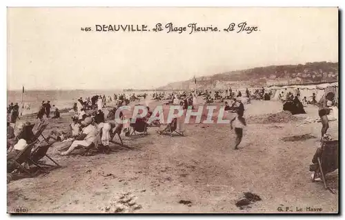 Deauville Cartes postales La plage fleurie La plage