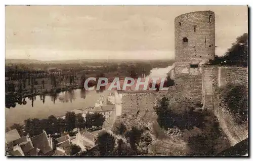 Chinon Ansichtskarte AK Le chateau La Tour du Moulin Le mur romainet la vallee de la Vienne