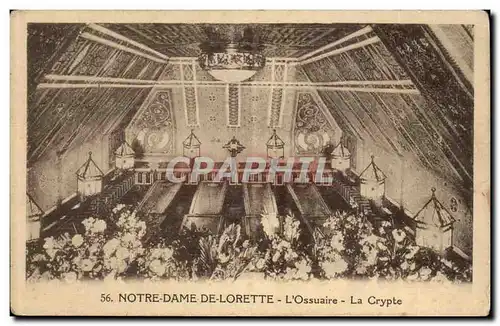 Notre Dame de Lorette Cartes postales L&#39ossuaire La crypte