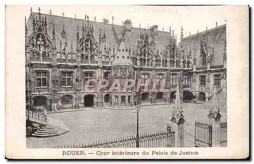 Rouen Ansichtskarte AK Cour interieure du palais de justice