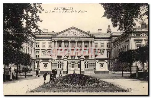 Belgique Belgie BRuxelles Ansichtskarte AK Le parc et le palais de la nation