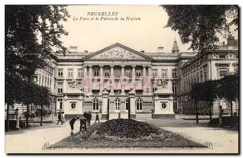 Belgique Belgie BRuxelles Cartes postales Le parc et le palais de la nation