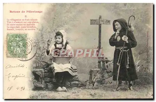 Cartes postales Retour de pelerinage (enfants)