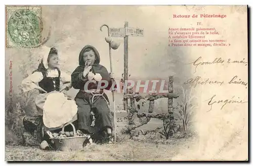 Cartes postales Retour de pelerinage (enfants)