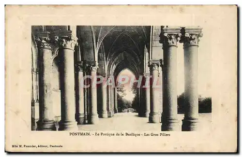 Pontmain Cartes postales Le portique de la basilique Les gros piliers