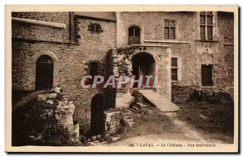 Laval Cartes postales Le chateau Vue interieure