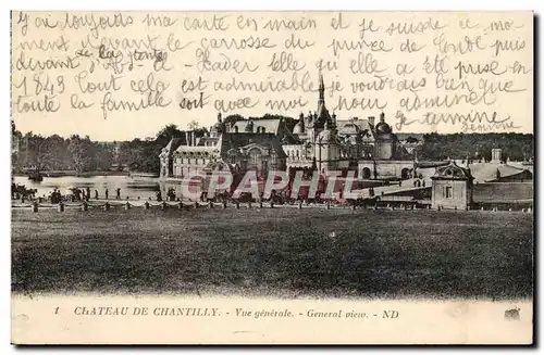 Chateau de Chantilly Cartes postales Vue generale