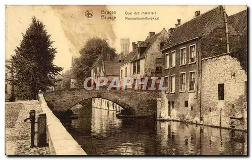 Belgie Belgique Brugges Cartes postales Quai des marbriers