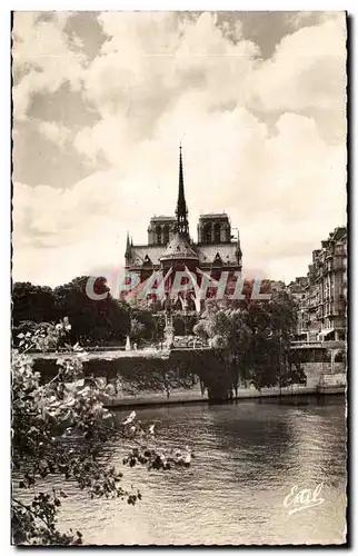 Paris Ansichtskarte AK Abside de Notre Dame vue du quai de la Tournelle