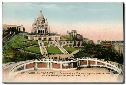 Paris Montmartre Ansichtskarte AK Panorama du nouveau square Saint Pierre vers la basilique du SAcre Coeur