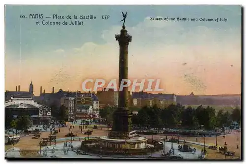 Paris Cartes postales Place de la Bastille et colonne de Juillet