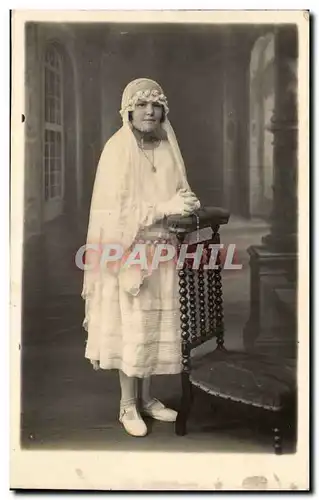 Fantaisie - Fille - Girl in laced communion dress - Cartes postales