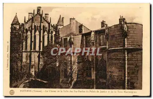 Yonne - Poitiers - Le Chevet de la Salle des Pas pordus du Palais de Justice et de la Tour Maubergro