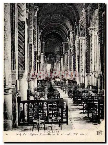 Poitiers - Nef de l&#39Eglise Notre Dame la Grande - Cartes postales