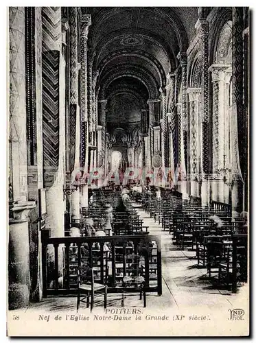 Poitiers - Nef de l'Eglise Notre Dame la Grande - Cartes postales