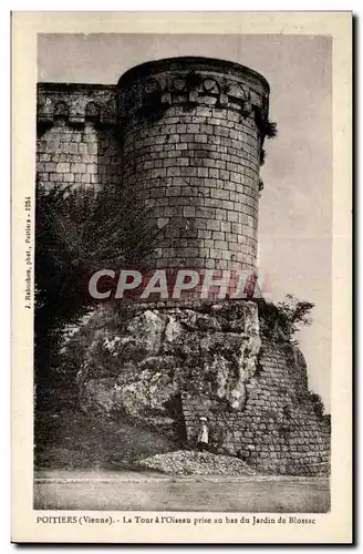 Poitiers - la Tour a l'oiseau prise au bas du jardin de Blossac - Cartes postales