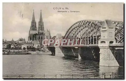 Koeln - Coeln - Cologne - Alemagne - Germany - Rheinpartie und Dombruecke - Cartes postales