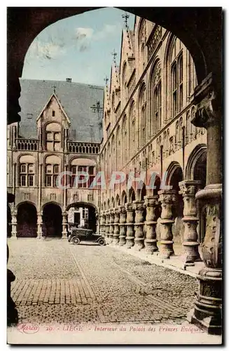 Belgium - Belgique - Liege - Interieur des Palais des Princes Eveques - Ansichtskarte AK