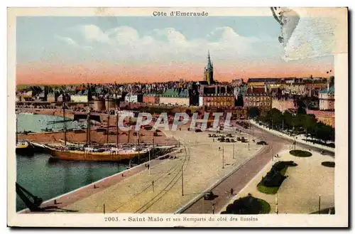 saint Malo - et ses Remparts du Cote des Bassins - Cartes postales