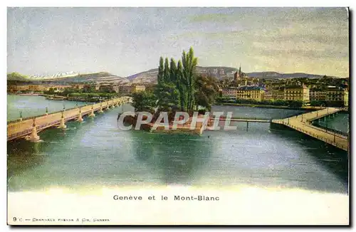 Suisse - Geneve et le Mont Blanc - Cartes postales