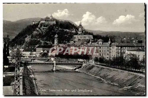 Graz - Steiermark - Mur und Schlossberg - Cartes postales