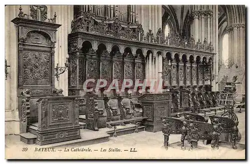 Bayeux - La Cathedrale Les Stalles Ansichtskarte AK