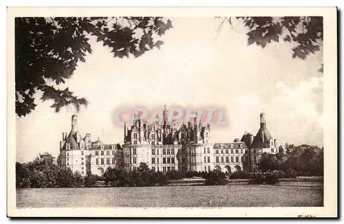 Chambord - Facade Nord Le Chateau construit en1519 par Francois I - Ansichtskarte AK