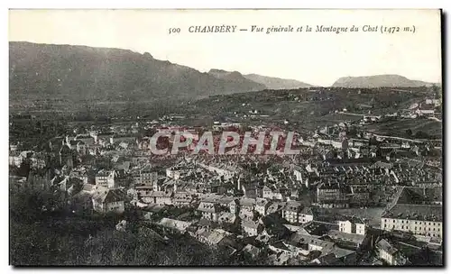 Chambery - Vue Generale et la Montagne du Chat 1472 m- Ansichtskarte AK