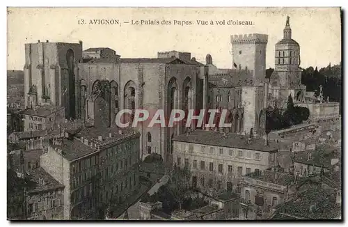 avignon - Le Palais des Papes - Vue a Vol d'oiseau Cartes postales