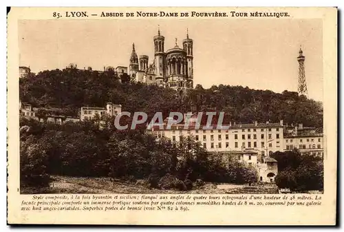 Lyon - Abside de Notre Dame de Fourviere Tour Metallique - Ansichtskarte AK