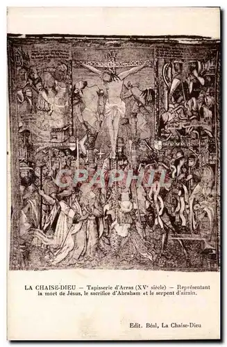 La Chaise Dieu - Tapisserie d'Arras Representant la mort de Jesus le Sacrifice d Abraham et le se