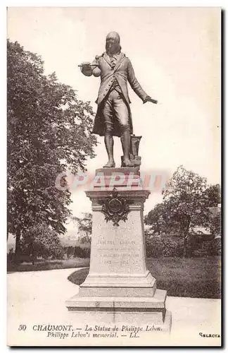 Chaumont - La Statue de Philippe Lebon - Cartes postales