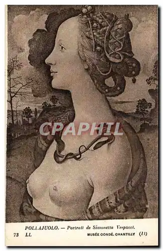 Chantilly - Musee Conde - Pollajuolo Portrait de Simonetta vespucci Chantily - - Ansichtskarte AK