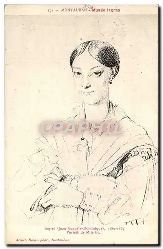 Montauban - Musee Ingres - Portrait de Mlle - Ansichtskarte AK