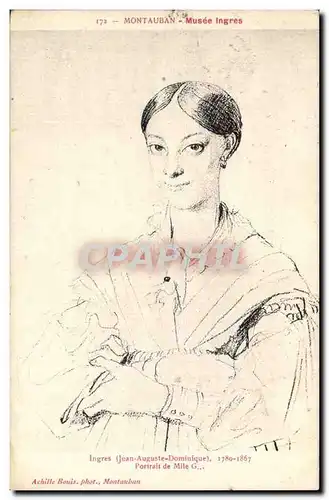 Montauban - Musee Ingres - Portrait de Mlle - Cartes postales