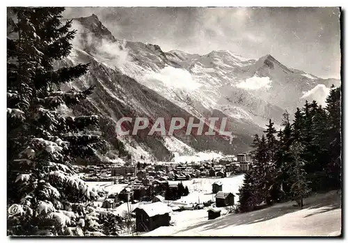 Chamonix - Mont Blanc en hiver Vue Generale - Ansichtskarte AK