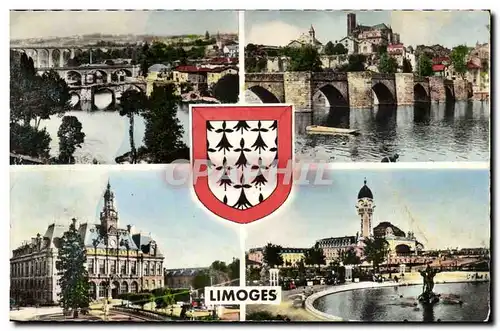 Limoges - Les Trois Ponts - la Cathedrale - Ansichtskarte AK