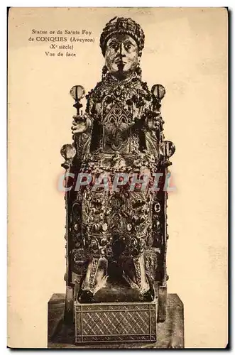 Averyron - Sttue d'or de Sainte Foy de Conques - X Siecle Vue de Face - Cartes postales