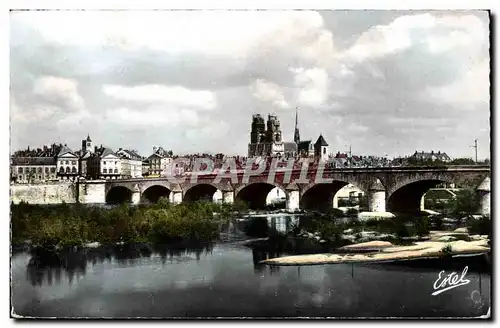 Orleans - Vue Generale Le Pont sur la Loire et la Cathedrale- Ansichtskarte AK