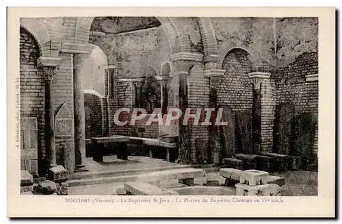Poitiers - La baptistre St Jean la Piscine du Bepteme Chretien au IV siecle Cartes postales