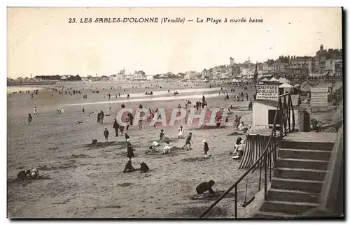 Les Sables d'Olonne - La Plage a la maree basse - Cartes postales