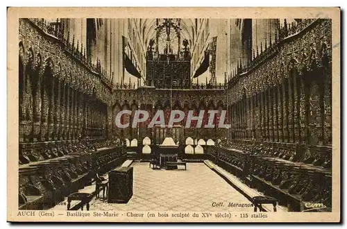 Gers - Auch - La Cathedrale Ste Marie Specimen des Boiseries de Choeur - Cartes postales