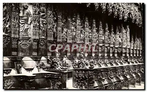 Gers - Auch - La Cathedrale Ste Marie Specimen des Boiseries de Choeur - Cartes postales