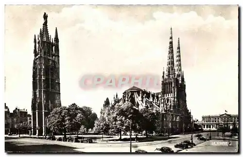 Bordeaux - la cathedrale et la Tour Pey Berland - Ansichtskarte AK