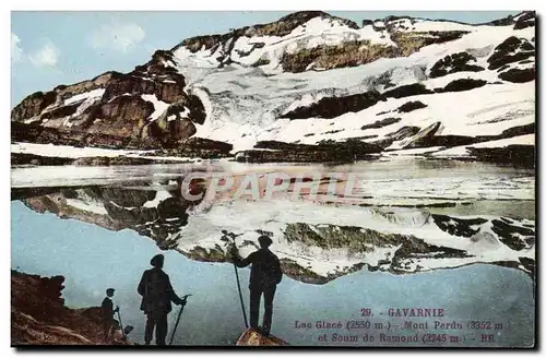 Gavarnie - lac Glace 2550m Mont Perdu 3352 m et Soum de ramond 3245m - Cartes postales