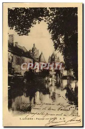 Loches - Paysage sur l&#39Indre - Cartes postales