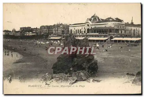 Biarritz - Le Casino Municipal et la Plage - Cartes postales