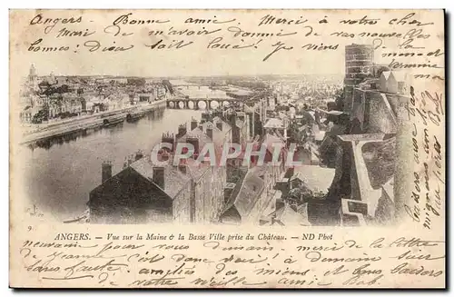 Angers - Vue sur la Maine et la Basse Ville prise du Chateau - Ansichtskarte AK