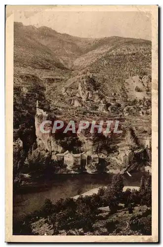 La Douce France - Gorges du Tarn Castelbouc Le Village et le Vieux Chateau - Ansichtskarte AK