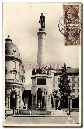 Chambery - Fontaine des Elephants par Sappey et Statue du General Boigne - Ansichtskarte AK